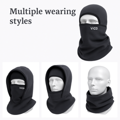 VICO Winter Fleece Balaclava – Outdoor Warm Hat, Neckband & Windproof Ski Mask for Cycling & Cold Weather